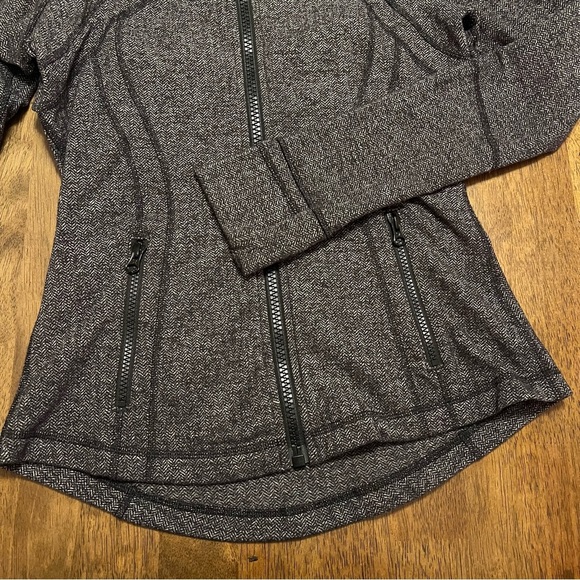 Lululemon Define Jacket Coco Pique Black White Size 8 Grey Luon - Picture 4 of 15